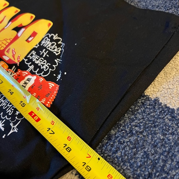RARE Born Raised x Taco Bell Collab Black Decorative Logo Tote Carry Bag NEW - Picture 6 of 6